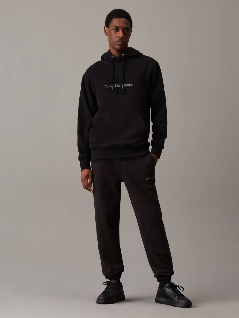 J30J326685_BEH_alternate3 CALVIN KLEIN - Pantaloni da tuta con monogramma in ciniglia