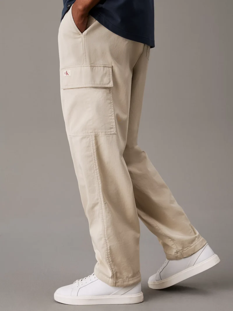 CALVIN KLEIN - Pantaloni cargo in twill di cotone