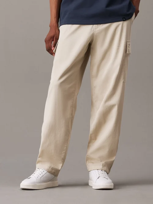J30J326848_PD7_main CALVIN KLEIN - Pantaloni cargo in twill di cotone
