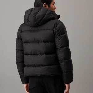 CALVIN KLEIN - Piumino con cappuccio - Nero