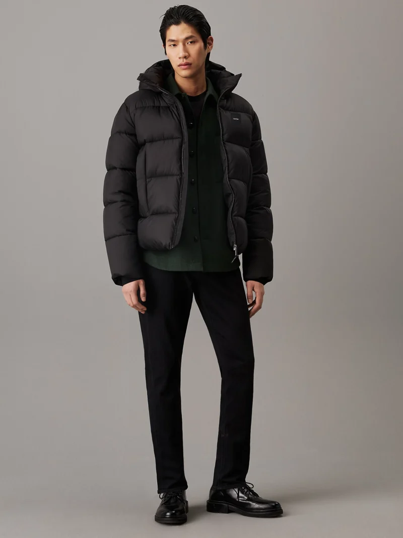 CALVIN KLEIN - Piumino con cappuccio - Nero