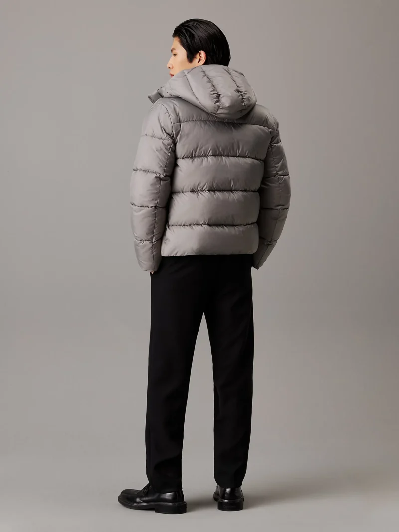 CALVIN KLEIN - Piumino con cappuccio - Grigio