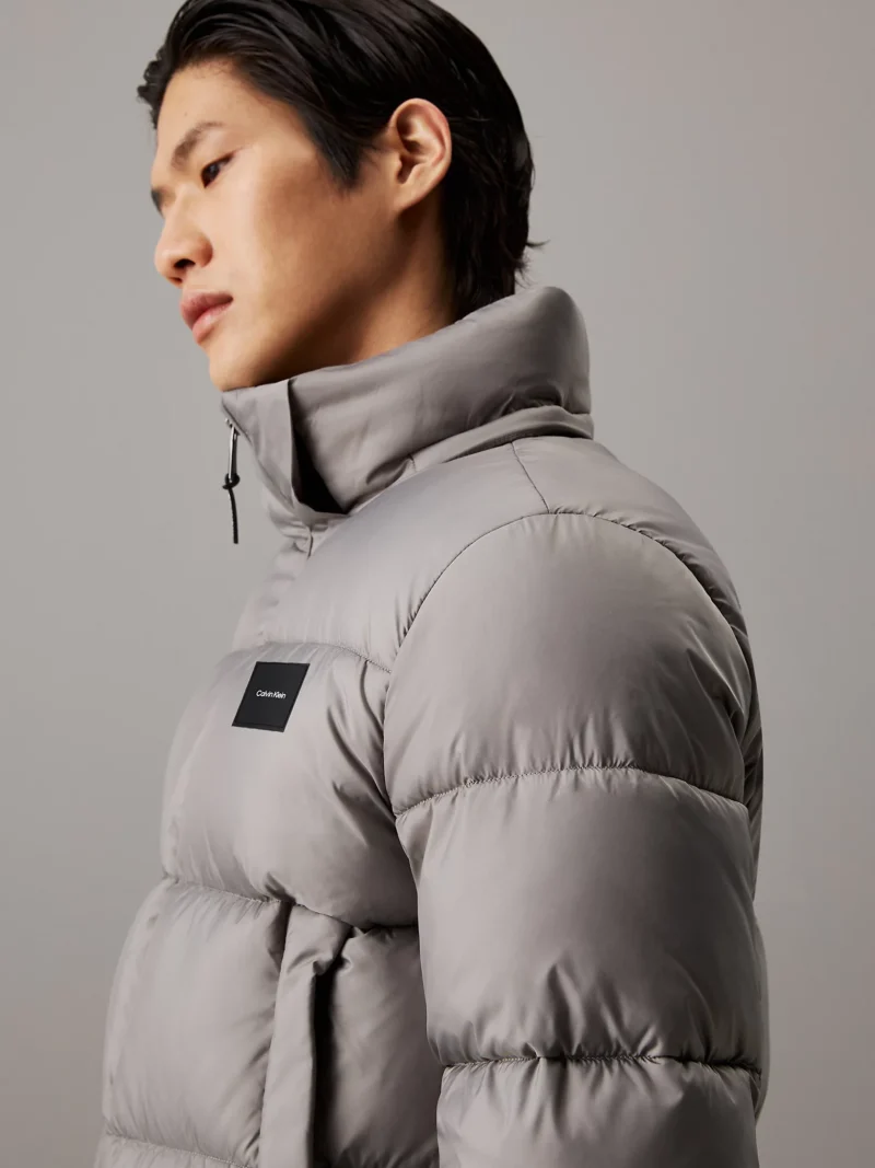 CALVIN KLEIN - Piumino con cappuccio - Grigio