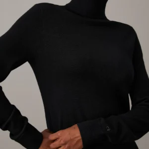 CALVIN KLEIN - Tubino in lana merino - Nero
