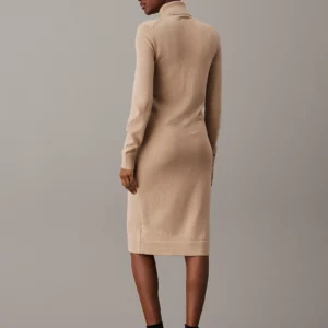 CALVIN KLEIN - Tubino in lana merino - Sabbia