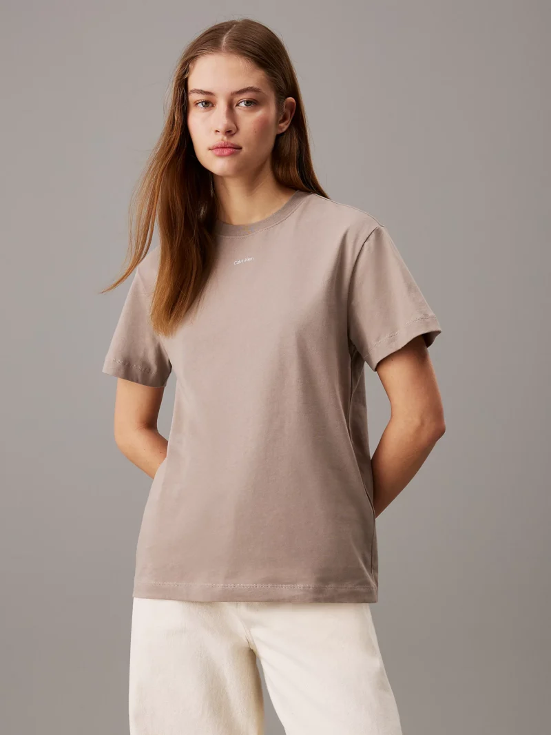 K20K207519_PA0_main CALVIN KLEIN - T-shirt con logo - Grigio