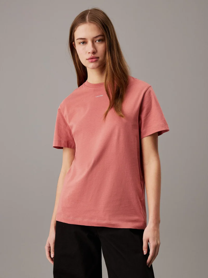 CALVIN KLEIN - T-shirt con logo - Rosa