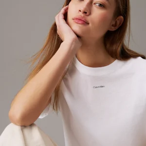 CALVIN KLEIN - T-shirt con logo - Bianco