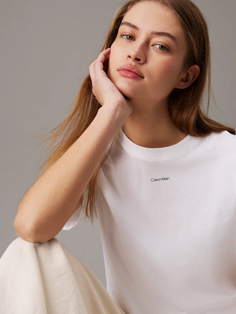 CALVIN KLEIN - T-shirt con logo - Bianco