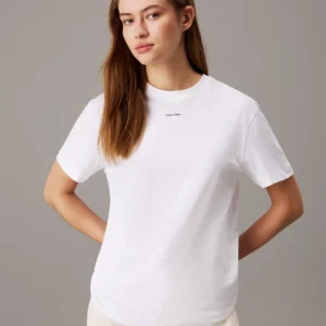 CALVIN KLEIN - T-shirt con logo - Bianco
