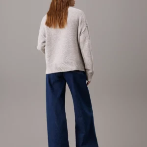 CALVIN KLEIN - High Rise Wide Leg Jeans