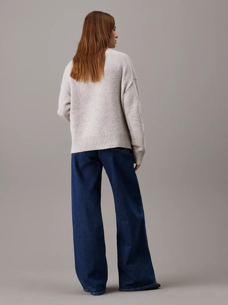 CALVIN KLEIN - High Rise Wide Leg Jeans