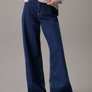 CALVIN KLEIN - High Rise Wide Leg Jeans