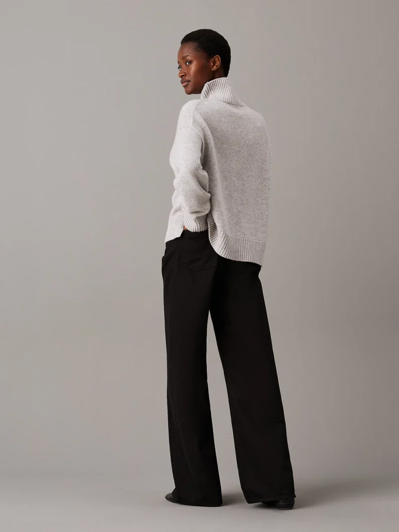 CALVIN KLEIN - High Rise Wide Leg Jeans