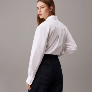 CALVIN KLEIN - Camicia in popeline di cotone