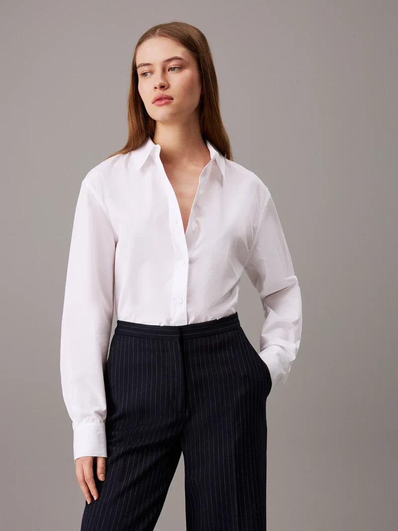 CALVIN KLEIN - Camicia in popeline di cotone