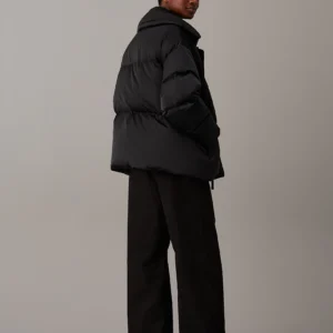 CALVIN KLEIN - Piumino oversize imbottito - Nero