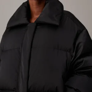 CALVIN KLEIN - Piumino oversize imbottito - Nero