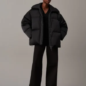 CALVIN KLEIN - Piumino oversize imbottito - Nero