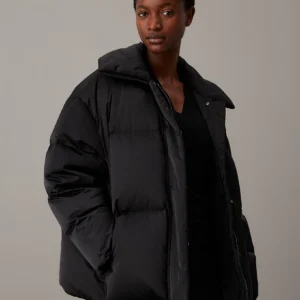 CALVIN KLEIN - Piumino oversize imbottito - Nero