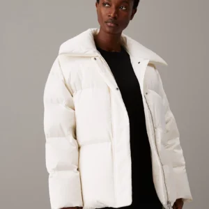 CALVIN KLEIN - Piumino oversize imbottito - Beige