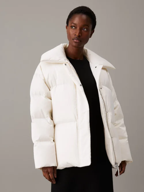 CALVIN KLEIN - Piumino oversize imbottito - Beige