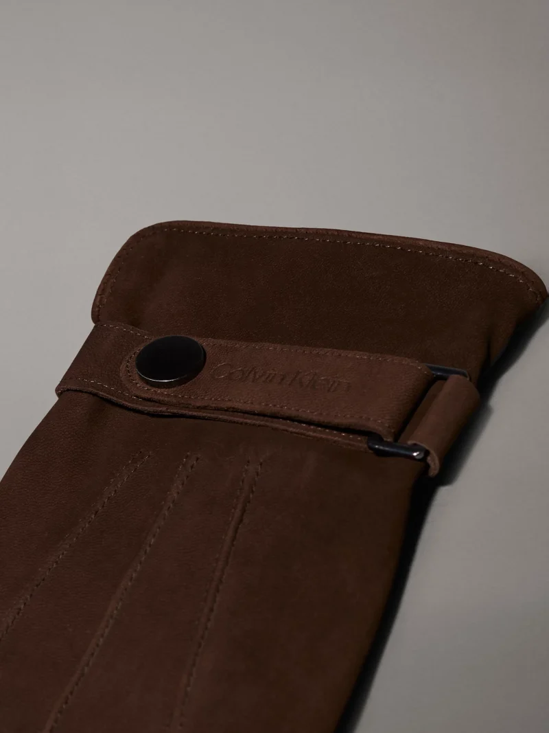 CALVIN KLEIN - Guanti touchscreen in pelle