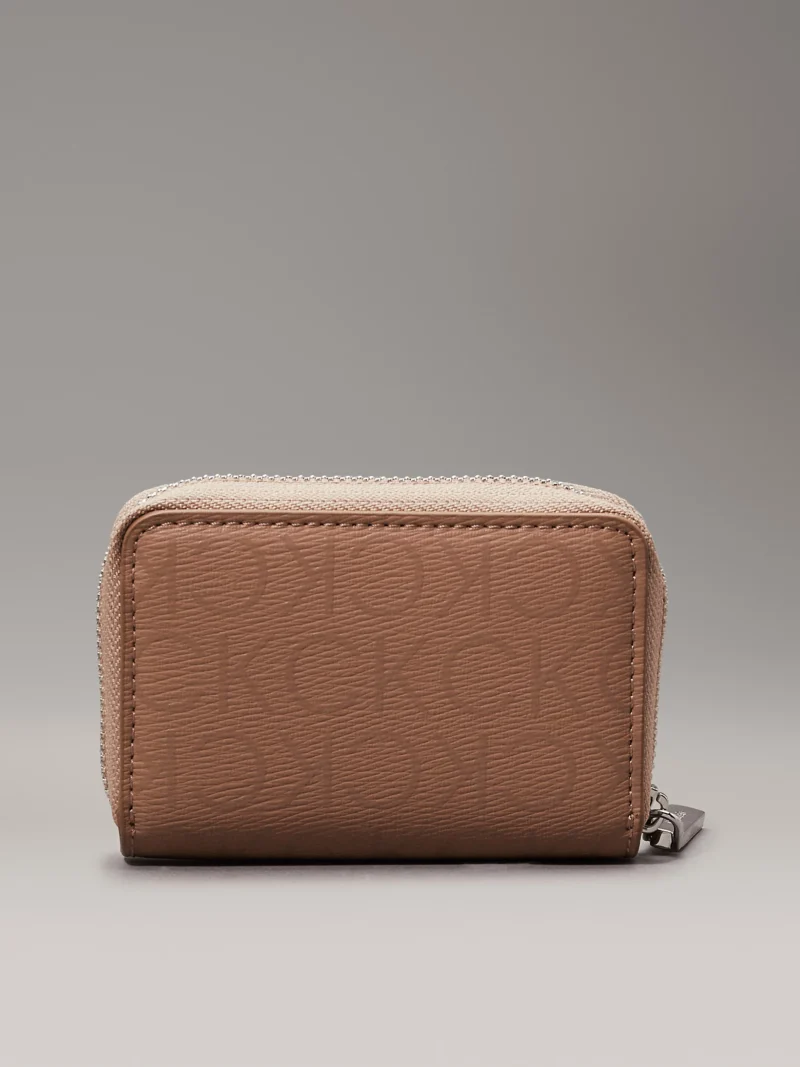 CALVIN KLEIN - Portafoglio con zip integrale RFID piccolo