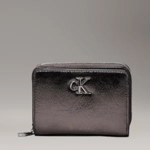 CALVIN KLEIN - Portafoglio con zip integrale RFID piccolo