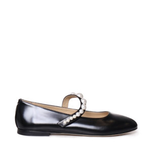 MACH & MACH - BALLERINE IN PELLE LUCIDA CON PERLE