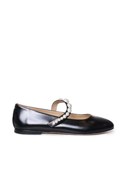 MACH & MACH - BALLERINE IN PELLE LUCIDA CON PERLE