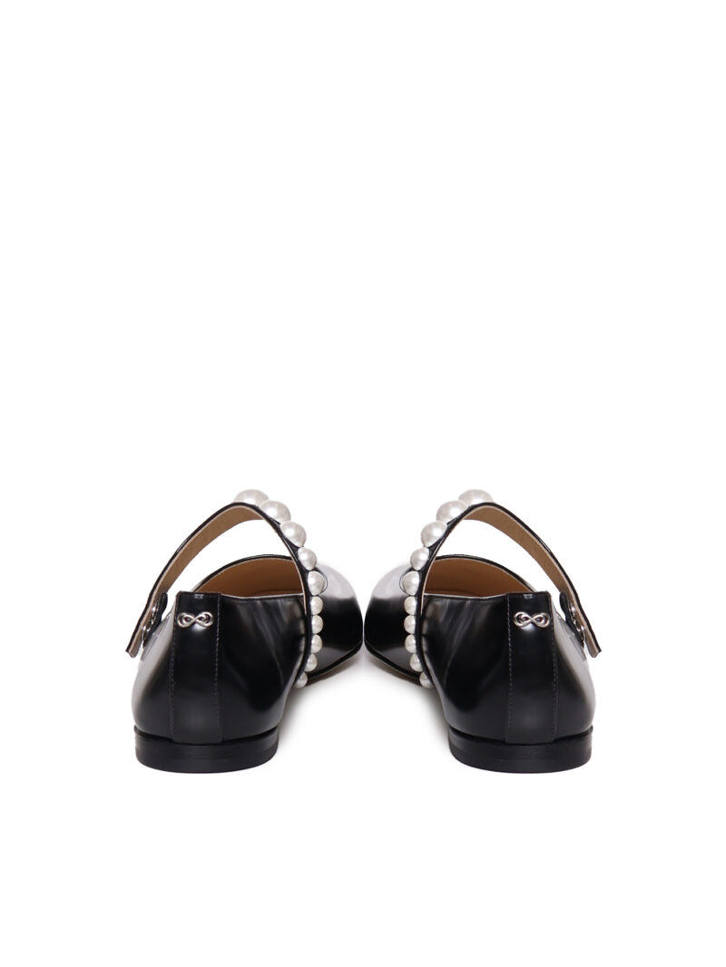 MACH & MACH - BALLERINE IN PELLE LUCIDA CON PERLE