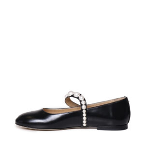 MACH & MACH - BALLERINE IN PELLE LUCIDA CON PERLE