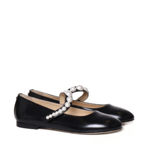 MACH & MACH - BALLERINE IN PELLE LUCIDA CON PERLE