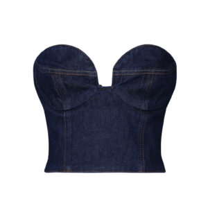 MAGDA BUTRYM - TOP A CUORE IN DENIM