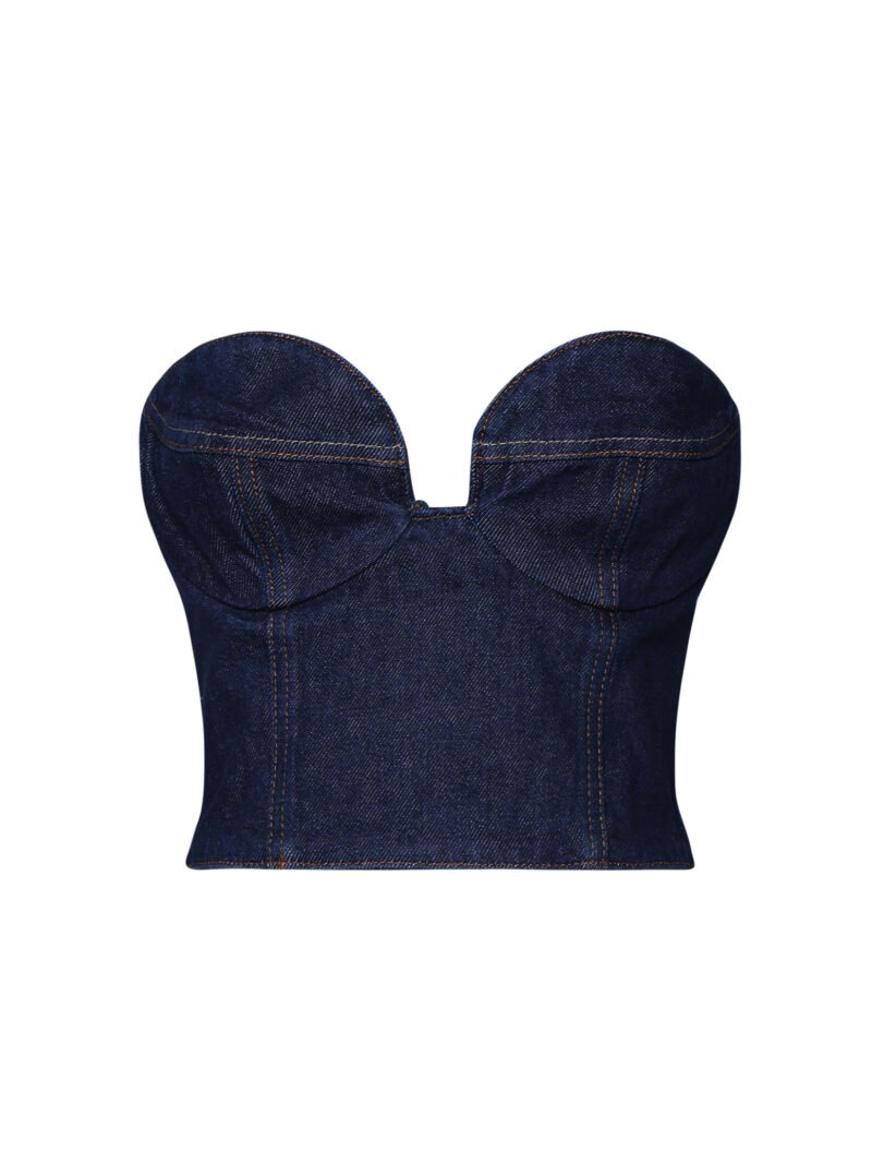 MAGDA BUTRYM - TOP A CUORE IN DENIM