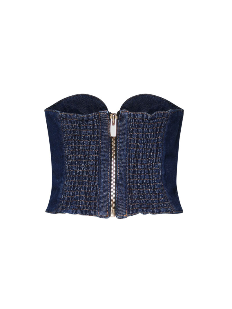MAGDA BUTRYM - TOP A CUORE IN DENIM