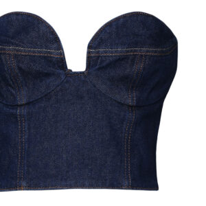 MAGDA BUTRYM - TOP A CUORE IN DENIM