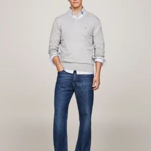 TOMMY HILFIGER - Pullover con scollatura a V e cashmere
