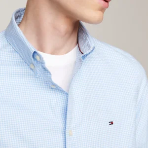 TOMMY HILFIGER - Camicia slim fit a micro quadretti Vichy