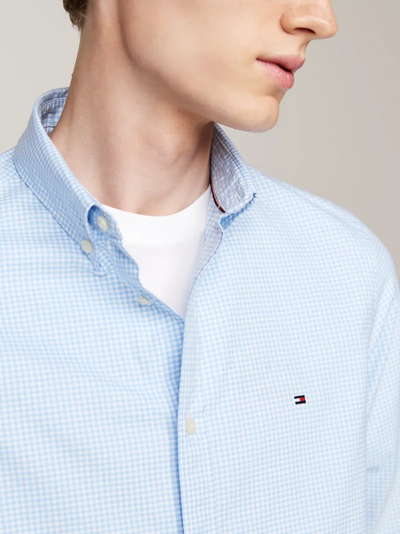 TOMMY HILFIGER - Camicia slim fit a micro quadretti Vichy