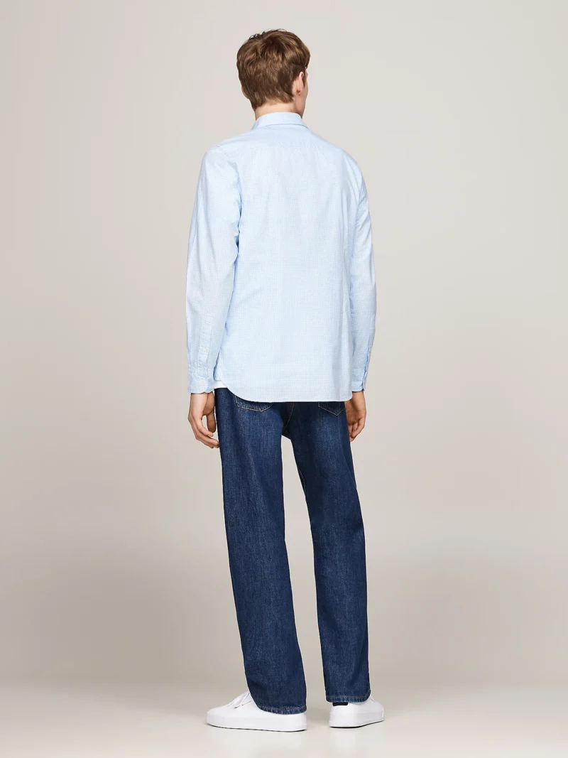 TOMMY HILFIGER - Camicia slim fit a micro quadretti Vichy