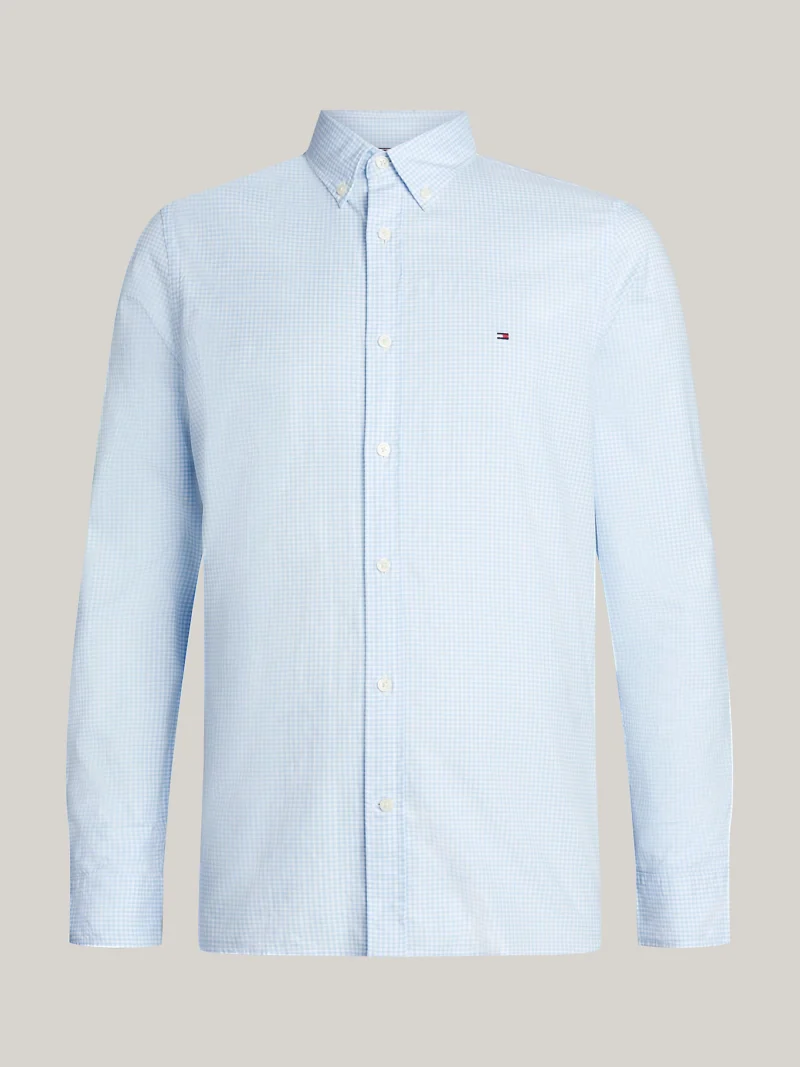 TOMMY HILFIGER - Camicia slim fit a micro quadretti Vichy