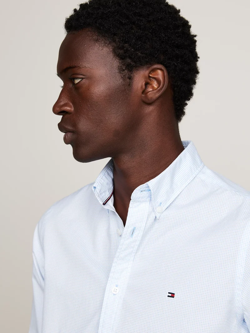 TOMMY HILFIGER - Camicia slim fit con micromotivo