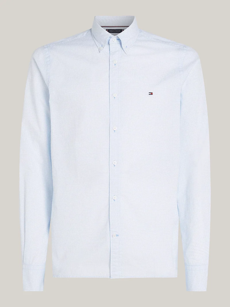 TOMMY HILFIGER - Camicia slim fit con micromotivo