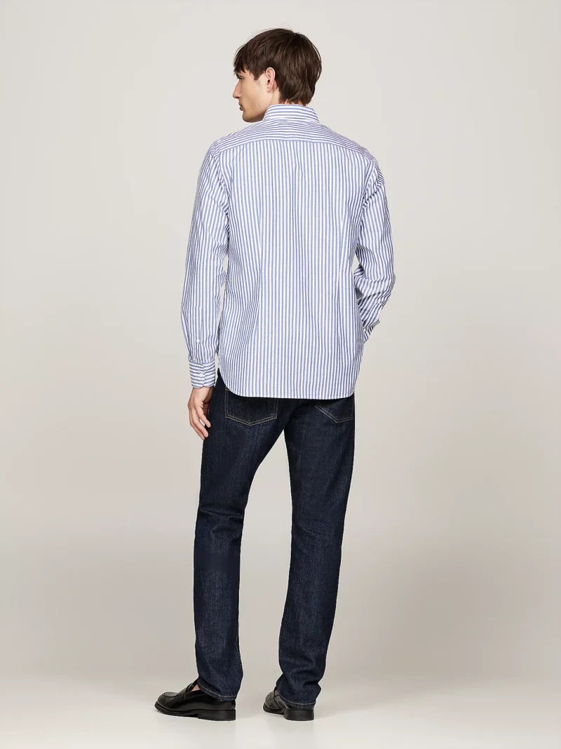 MW0MW34573_0A4_alternate3 TOMMY HILFIGER - Camicia TH Flex slim fit in popeline a righe