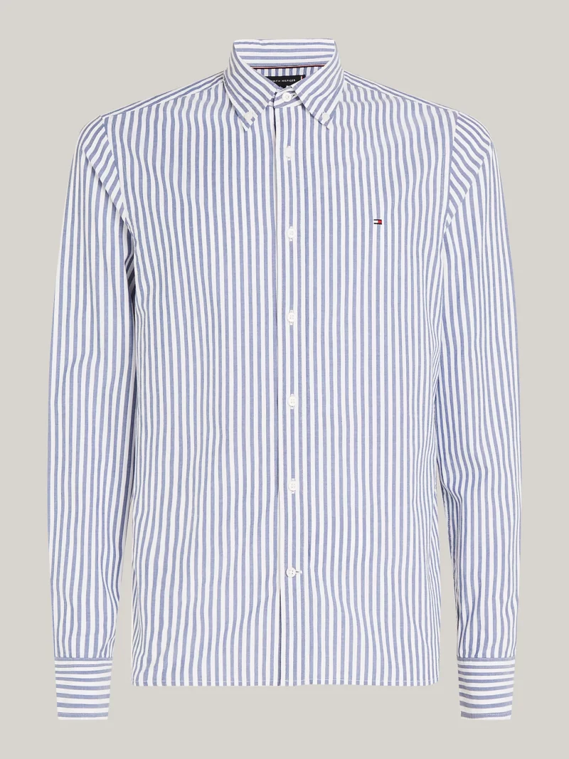 MW0MW34573_0A4_alternate4 TOMMY HILFIGER - Camicia TH Flex slim fit in popeline a righe