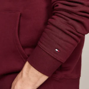 TOMMY HILFIGER - Felpa con stemma ricamato e cappuccio