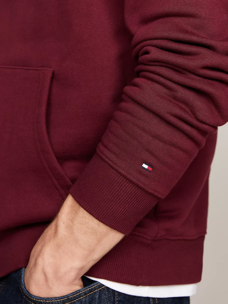 TOMMY HILFIGER - Felpa con stemma ricamato e cappuccio