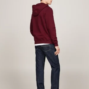 TOMMY HILFIGER - Felpa con stemma ricamato e cappuccio